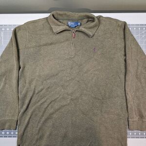 Polo Ralph Lauren Sweater Mens XLT Tall Estate Rib 1/4 Zip PreppyAcademia